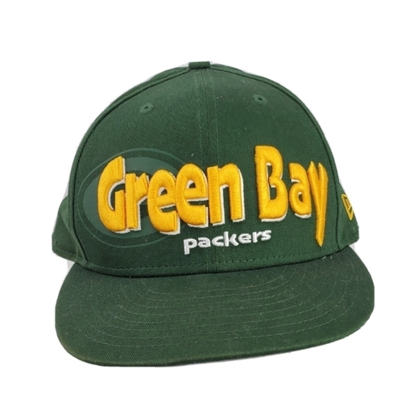 Green Bay Packers Hat NFL New Era 9Fifty Adult Men M L Snapback Embroidered Cap - Picture 1 of 9
